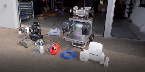 YouTube Beitrag: Bieler Drucklufttechnik, Wasserform und Glanzwerk präsentieren Desinfektion durch 3D-Vernebelung